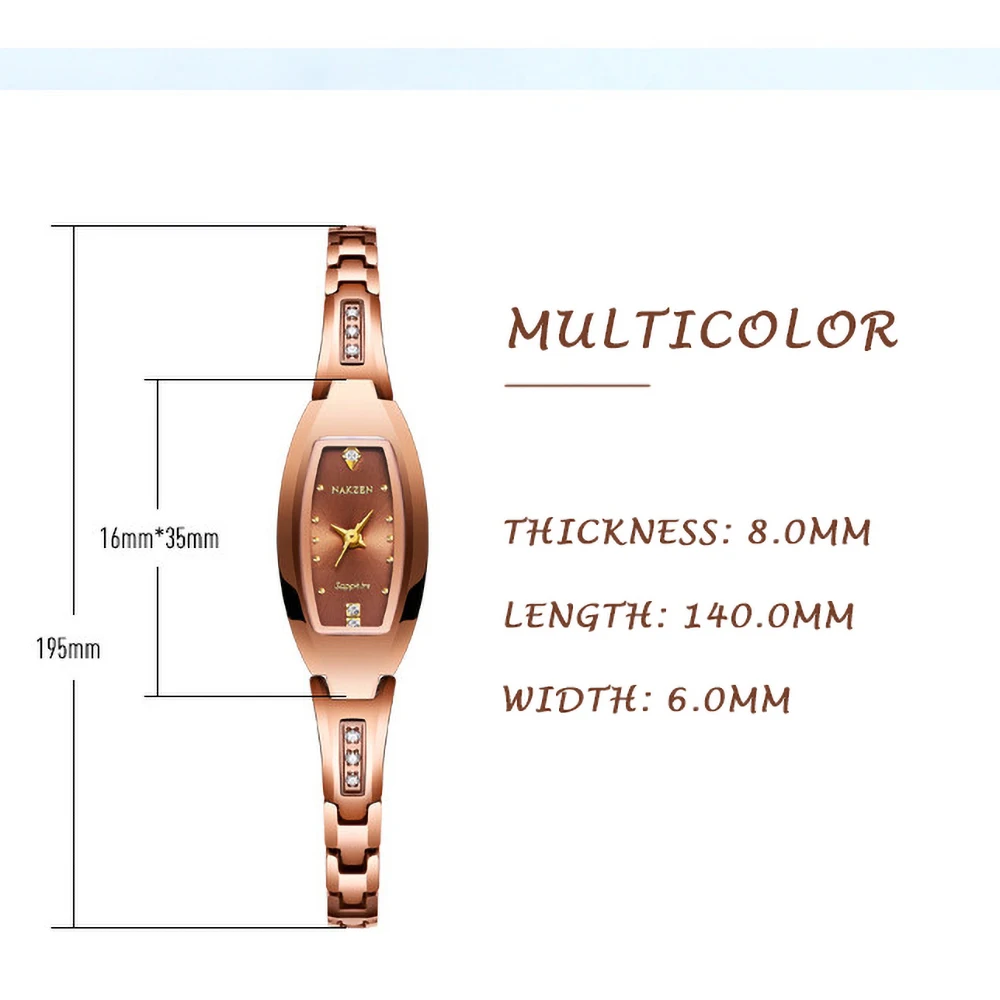 NAKZEN модные женские туфли повседневные Водонепроницаемый аналоговые наручные часы с Вольфрам сталь чехол и со стразами простые женская одежда часы