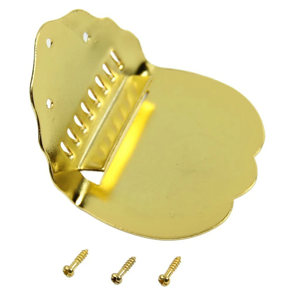 Golden Scalloped Mandolin Tailpiece Replacement Part 