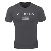 Мужские обтягивающие футболки для фитнеса, летние спортивные футболки для бодибилдинга и тренировок, хлопковые футболки с принтом, мужские повседневные футболки, топы для бега, брендовая одежда