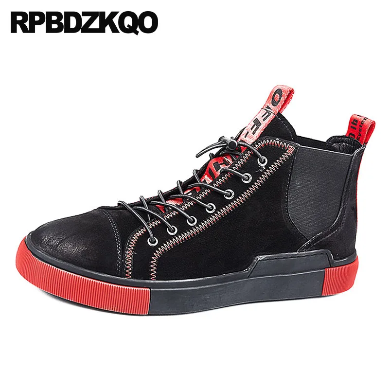 

chelsea lace up genuine leather real boots designer shoes men high quality booties top non slip luxury suede sneakers trainer
