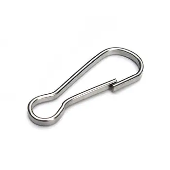 

50pcs/lot Simple Key Clasp Stainless Steel Split Clasps Open Ring Connectors Key Ring Fit Jewelry Diy Key Findings F2182