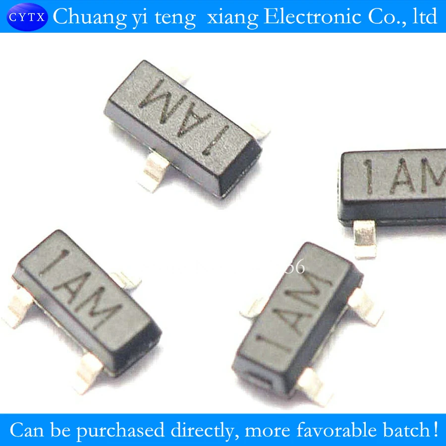 Патч NPN транзистор MMBT3904 1 am 0 2 A / 40VSOT23 (100 шт./лот) | Электронные компоненты и