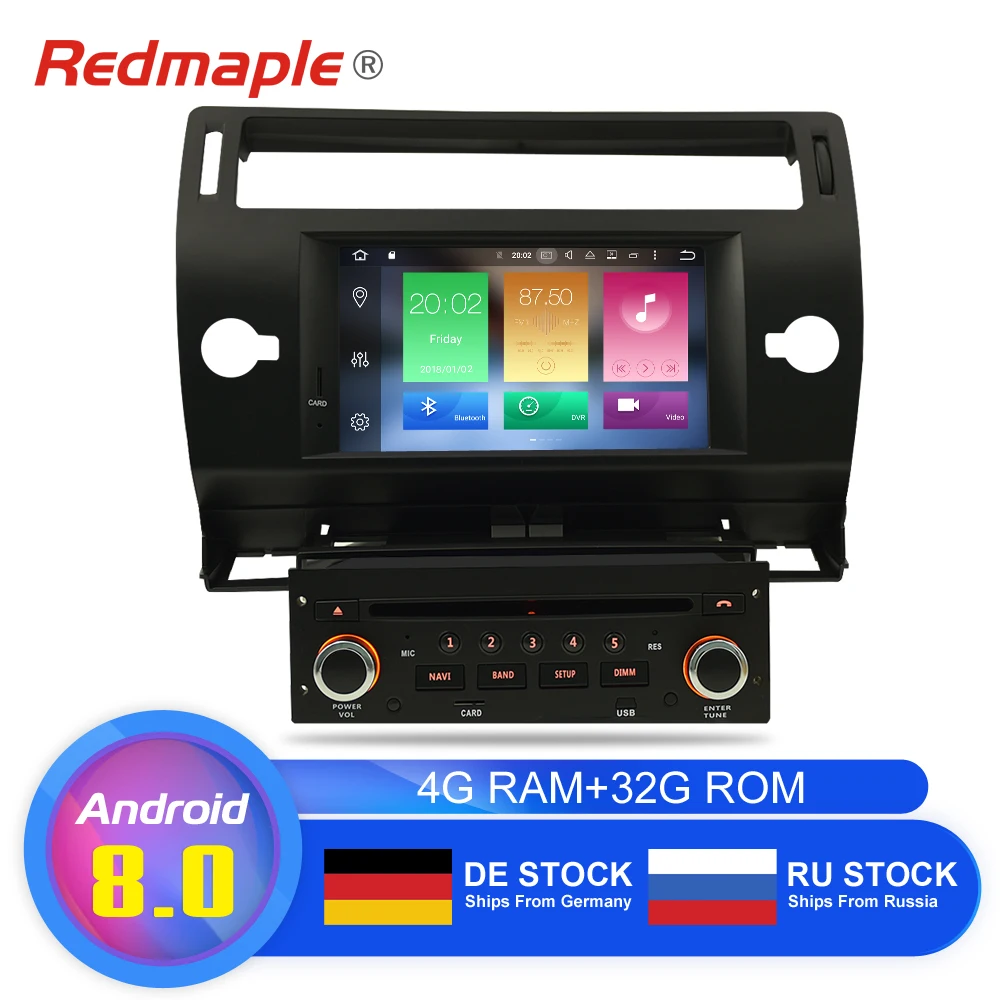 

Android 9.1/9.0 Car Radio DVD Navigation Multimedia Stereo For Citroen C4 C-Triomphe C-Quatre 2004-2009 GPS Bluetooth Player