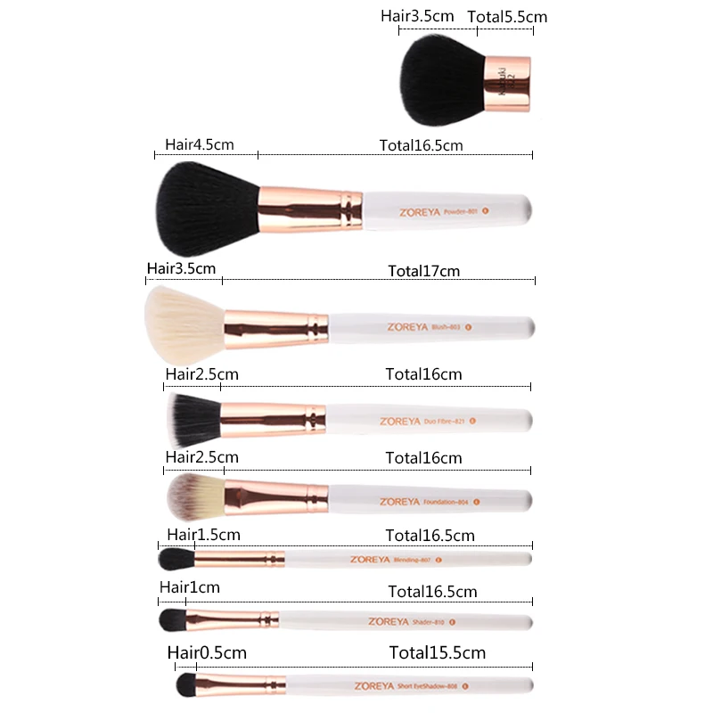 Tesoura de Maquiagem nylon cabelo eyeshadow concealer kabuki Color : White
