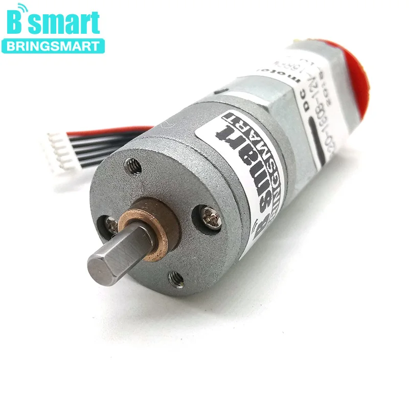 Bringsmart JGA20-180B 12V кодировщик мотор двигатель торможения постоянного тока с датчиком Холла кодовый небольшой мотор моментоемкий DC мотор-редуктор