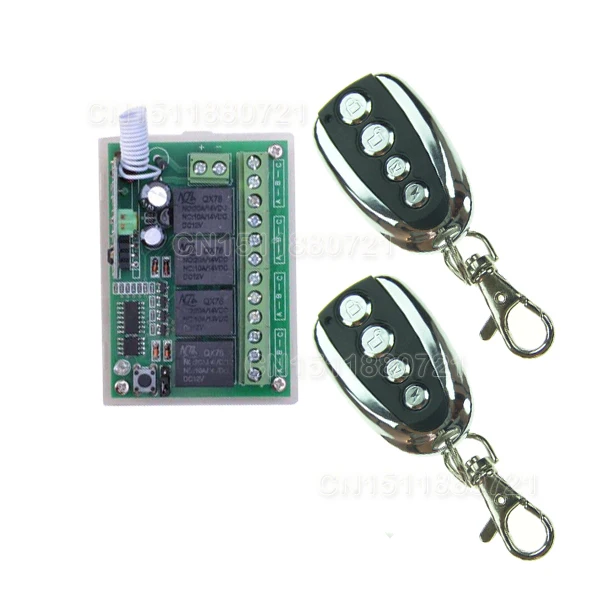 

4CH RF light remote control switches Learning code Light Lamp switch 315M/433M on/off receiver switch