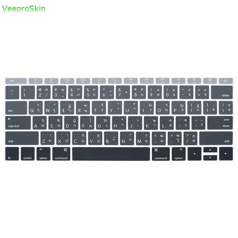 Для Macbook 1" A1534 для Macbook New Pro 13 дюймов A1708( версия без Touch Bar) Тайский силиконовый чехол