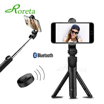 

Roreta 3 in 1 Wireless Bluetooth Selfie Stick Mini Tripod Universal Extendable Monopod For iPhone XR X 7 6s Plus For Samsung