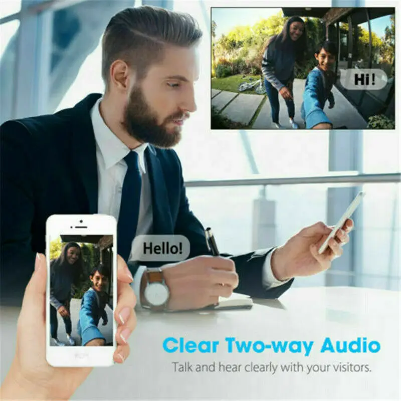 V7 Смарт беспроводная камера Wi-Fi для дверного звонка видео Беспроводной дистанционный дверной звонок CCTV дверной звонок с помощью приложения на телефоне
