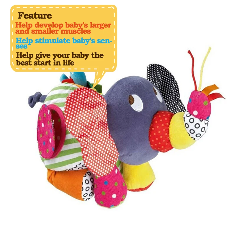 Развивающие игрушки для детей 0-12 месяцев мультфильм плюшевый слон детские погремушки игрушки для детей Oyuncak детские игрушки