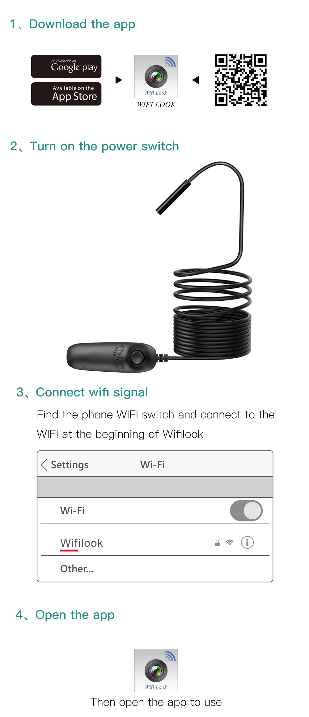 1200P 2MP wifi эндоскоп камера Мини водонепроницаемый мягкий кабель Инспекционная камера 8 мм 3в1 Для Android бороскоп для IOS Iphone