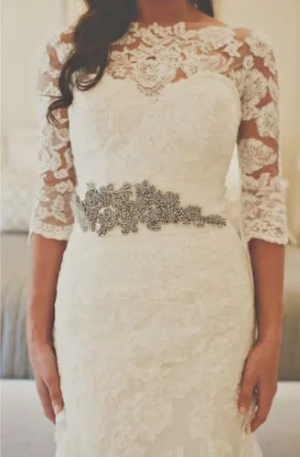 Mermaid Illusion Lace Wedding Dress3