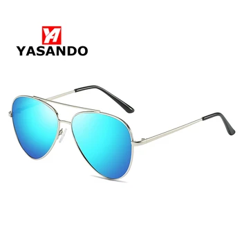 

YASANDO Design Sunglasses for Men Women Polarized Lens Classical Pliot Alloy Frame Driving Shades UV400 Male Sun Glass GS6049