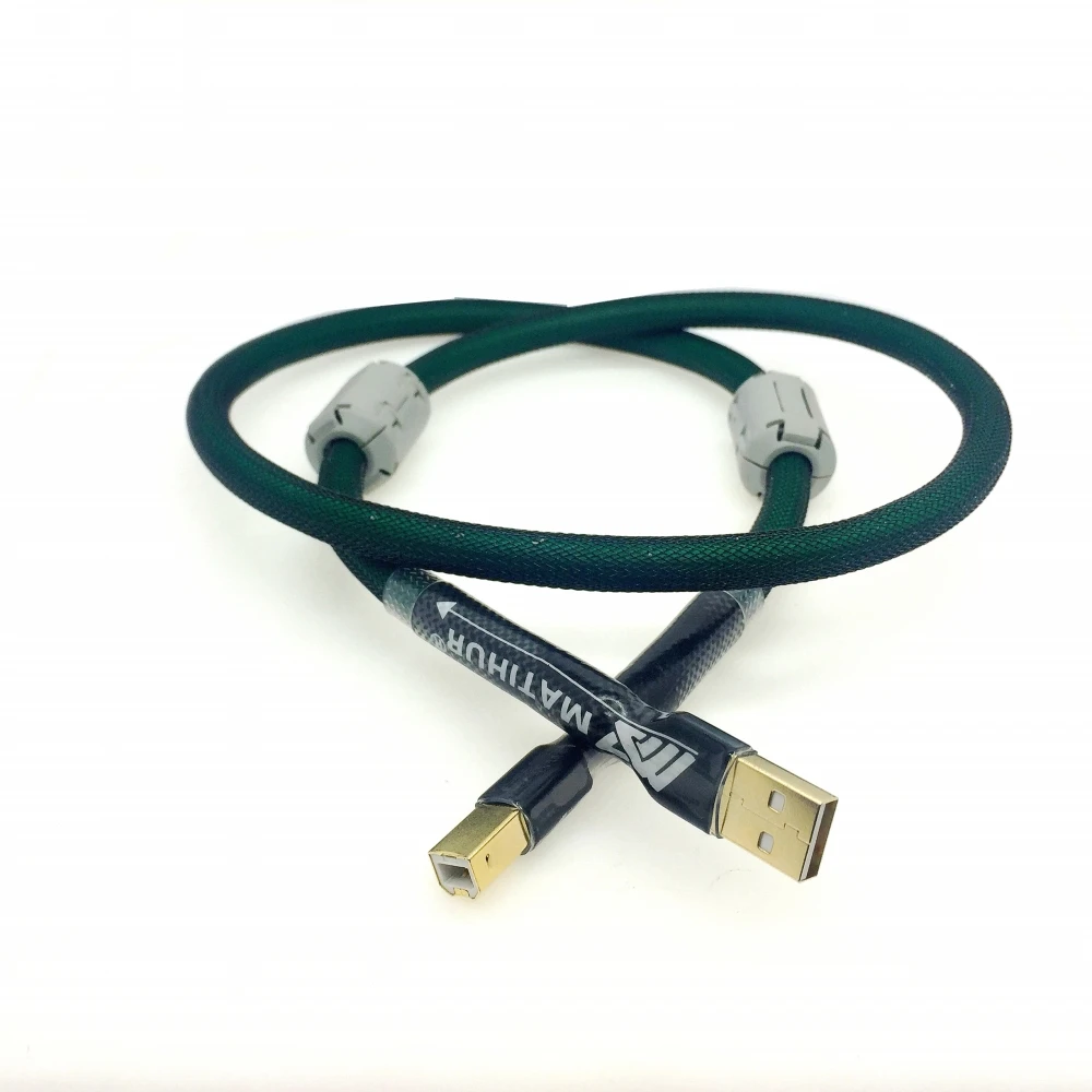 

MATIHUR pure copper 4 core silver plating USB Cable DAC line Type A-B A To B Digital Audio Mcintosh HIFI