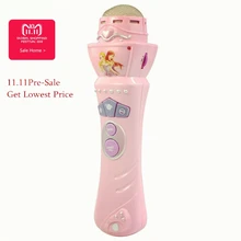 Детский имитационный микрофон детский розовый действительно современный микрофон игрушечный микрофон для Караоке Пение ребенок Девочки Мальчики забавная музыкальная игрушка подарок