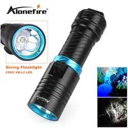 Alonefire dv30 Портативный 2000lm CREE XM-L2 LED Водонепроницаемый факел фонарик Свет Подводное 100 м подводный Фонари