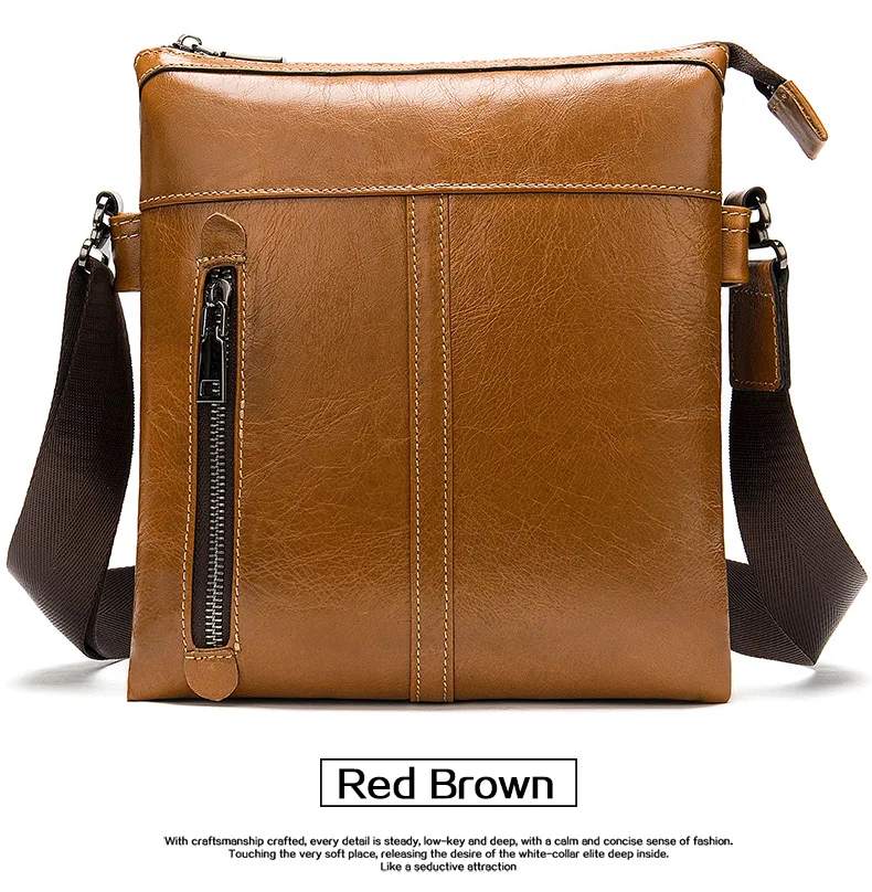 Men Women Vertical Genuine Leather bag Men Messenger Business Men's Briefcase Designer Handbags High Quality Black Shoulder Bags