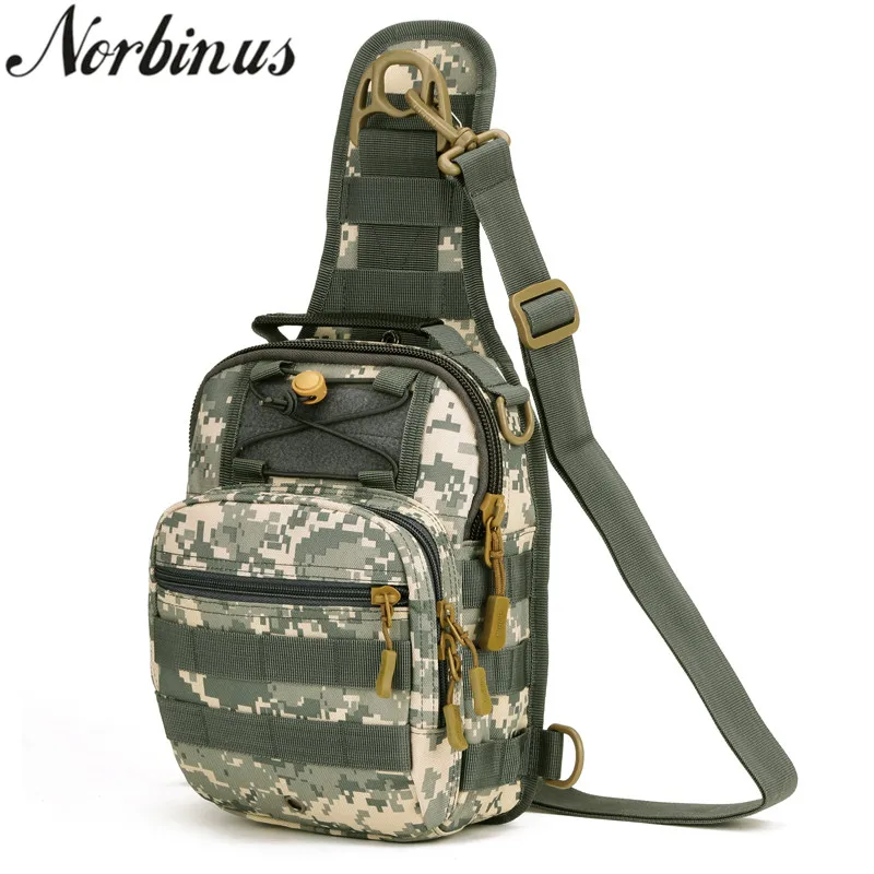 Norbinus Men Tactical Chest Bag Camouflage Crossbody Bags for Men Nylon Military Sling Belt Bag ...