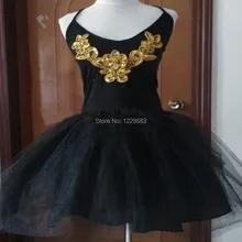 Профессиональный Классический женский балетный костюм-пачка черного Лебединого озера