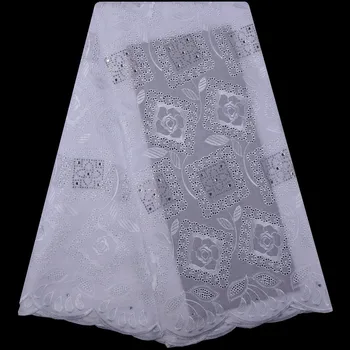 

African Dry Lace Fabric Swiss Voile With Stones Swiss Cotton Lace High Quality 2018 African Lace Fabrics For Wedding Dress