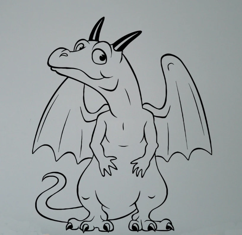 cheap Cute Dragon Vinyl Decal Fairy Tale Wall Sticker Monster Home Interior Medieval Nursery Graphics Bedroom Children #039;s Kid Art Mural
