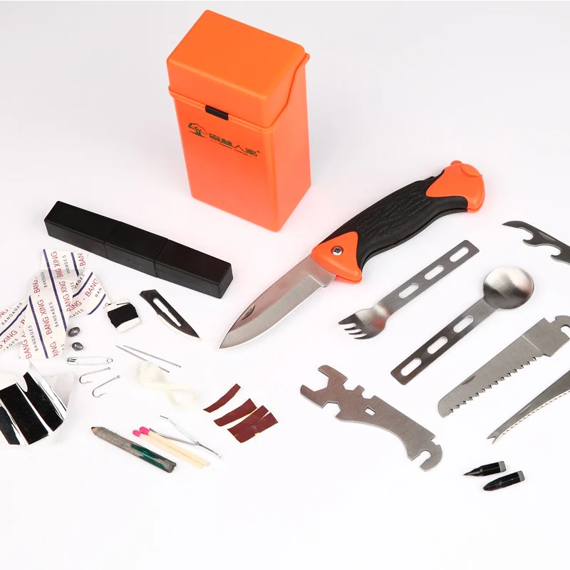 12pcs/set Outdoor survival knife camping equipment multipurpose tool