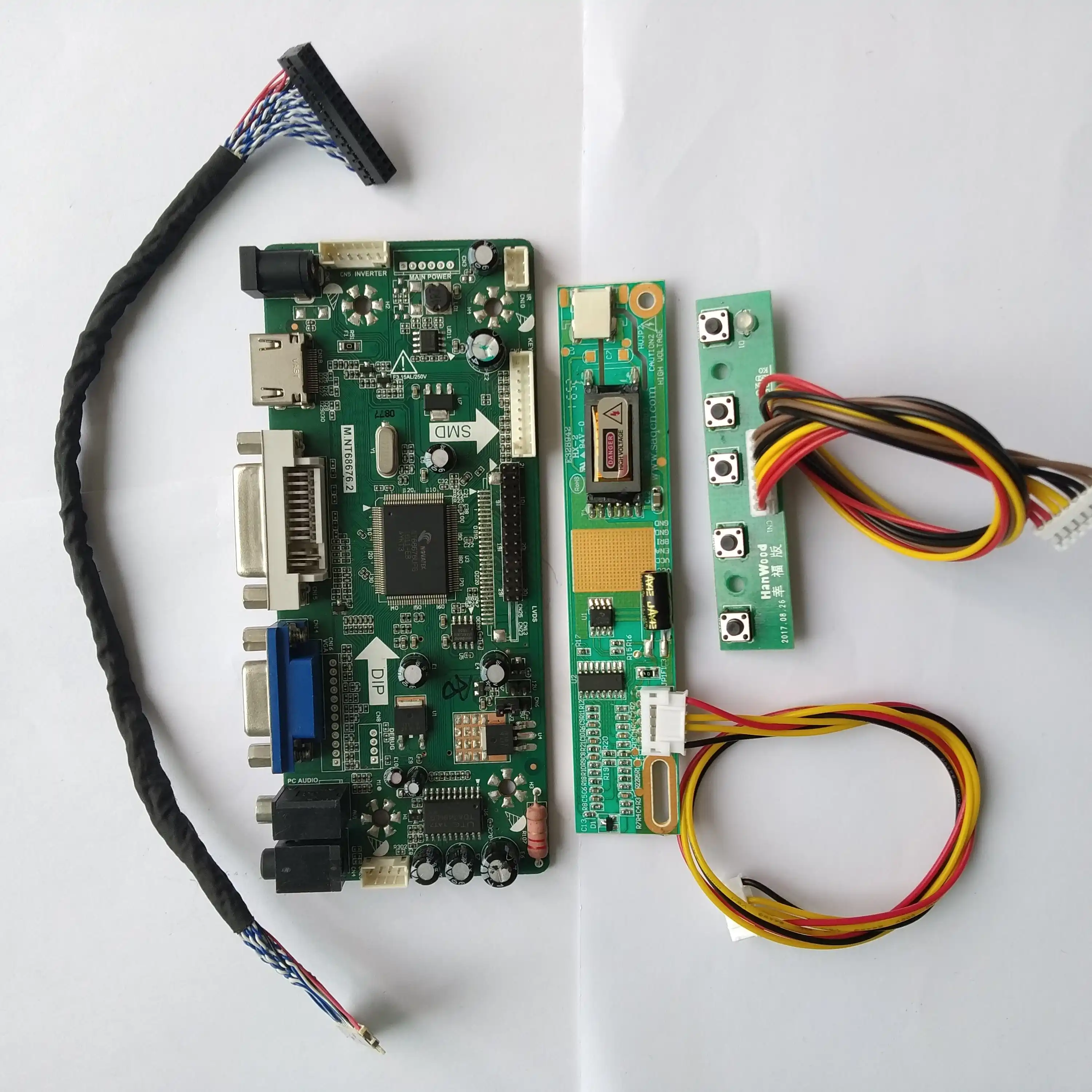For N156BGE-E42 LCD Screen Driver Controller Board HDMI+DVI+VGA M.NT68676.2