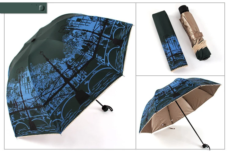 Горячая Корейская принцесса Appollo Париж башня Зонты Зонт супер анти-УФ Зонты Защита от солнца зонты, зонт для дождя