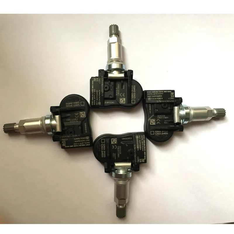 

4pcs 52933-3N100 Wheel TPMS Tire Pressure Sensor 52933-B1100 Valve For Hyundai Sonata Equus Santa Fe Kia Carens Ceed