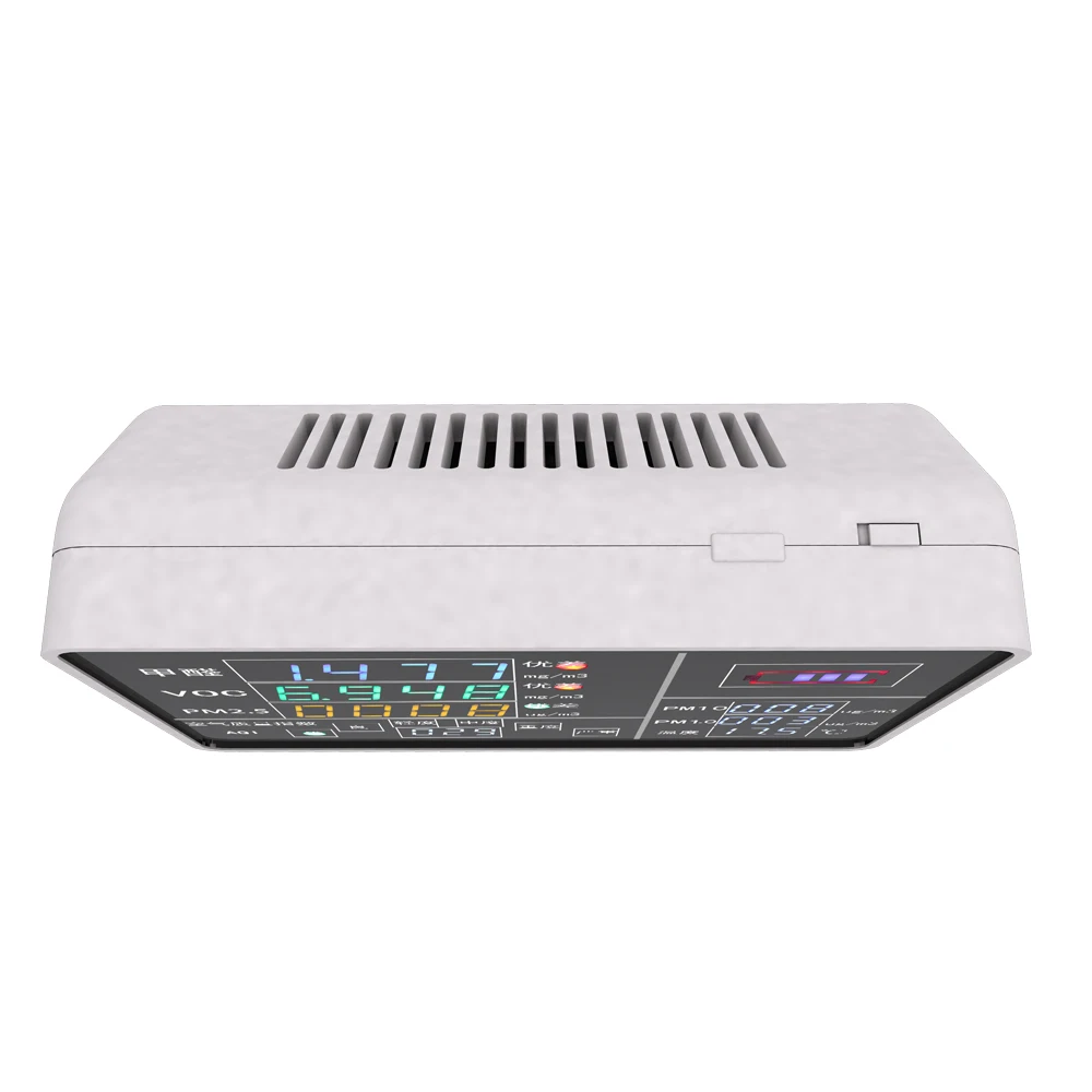 

9-in-1 Digital Display USB Rechargeable HCHO VOC Detector Air Quality Analyzer Thermometer for PM2.5 PM10 PM1.0