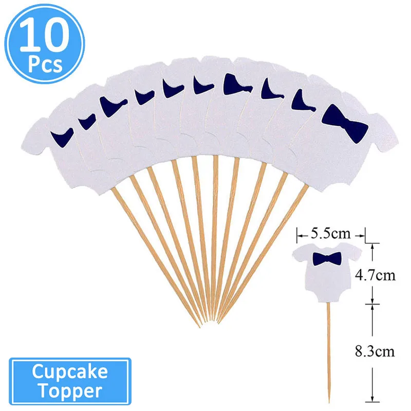 Lincaier/10 шт.; детская одежда для мальчиков и девочек; топперы для кексов; украшения для дня рождения; Детские сувениры; принадлежности для детского душа - Цвет: 10pcs white clothes