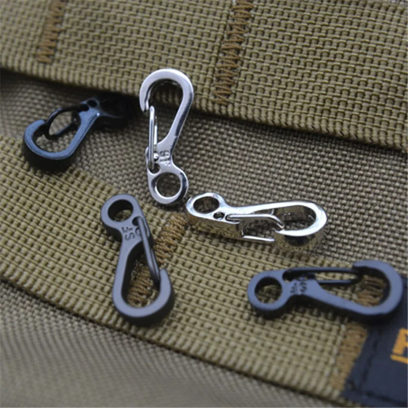 مصغرة SF الربيع على ظهره المشابك تسلق الصخور Carabiners EDC المفاتيح التخييم زجاجة السنانير Paracord أدوات تكتيكية لحفظ الحياة والعتاد أدوات