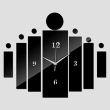 Топ Ограниченная серия Новое поступление Роскошные зеркальные настенные часы для гостиной кварцевые акриловые современный дизайн, 3d Кристальные часы