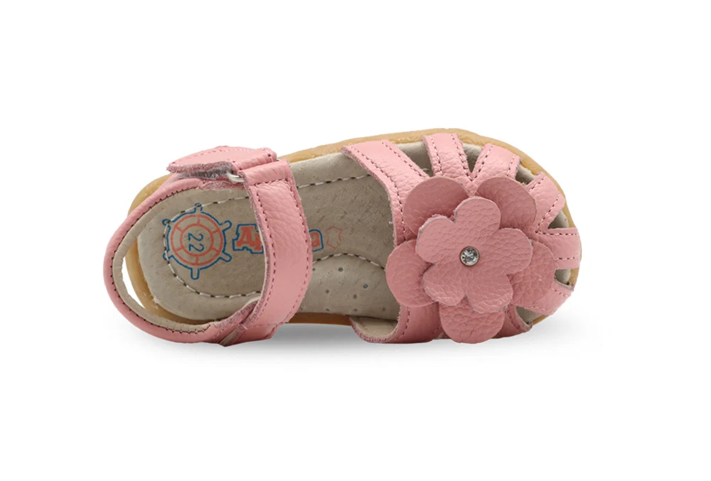 Apakowa/летние детские сандалии из натуральной кожи для девочек; ортопедическая обувь на плоской подошве для маленьких девочек; пляжная обувь для бассейна; Новинка