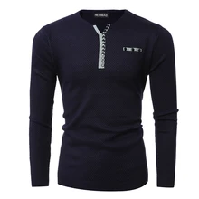 Свитер мужской осенне-зимний большой размер мужской с v-образным воротником на пуговицах Модный пуловер утепленный свитер