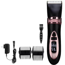 Профессиональный электрический триммер для волос перезаряжаемая машинка для стрижки волос бритва триммер для бритья бороды для взрослых мужчин светодиодный дисплей 220 В/110 В