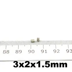 Блочные магниты ndfeb 3x2x1,5mm для DIY Монтажная пластина сильные неодимовые постоянные магниты редкие земли промышленности Magnetics N35