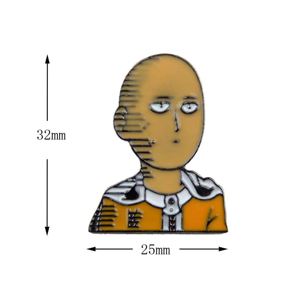 Эмалированная булавка значок в стиле аниме ONE PUNCH MAN Wanpanman Saitama брошь с