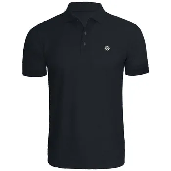 

Mens Nautical Wheel Embroidery Embroidered Polo Shirts