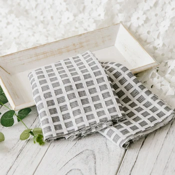 

2019 Newborn Baby Grid Photography Wraps Infant Blanket Props Photo Swaddle Wraps Cloth Swaddler Blankets 145CmX45CM