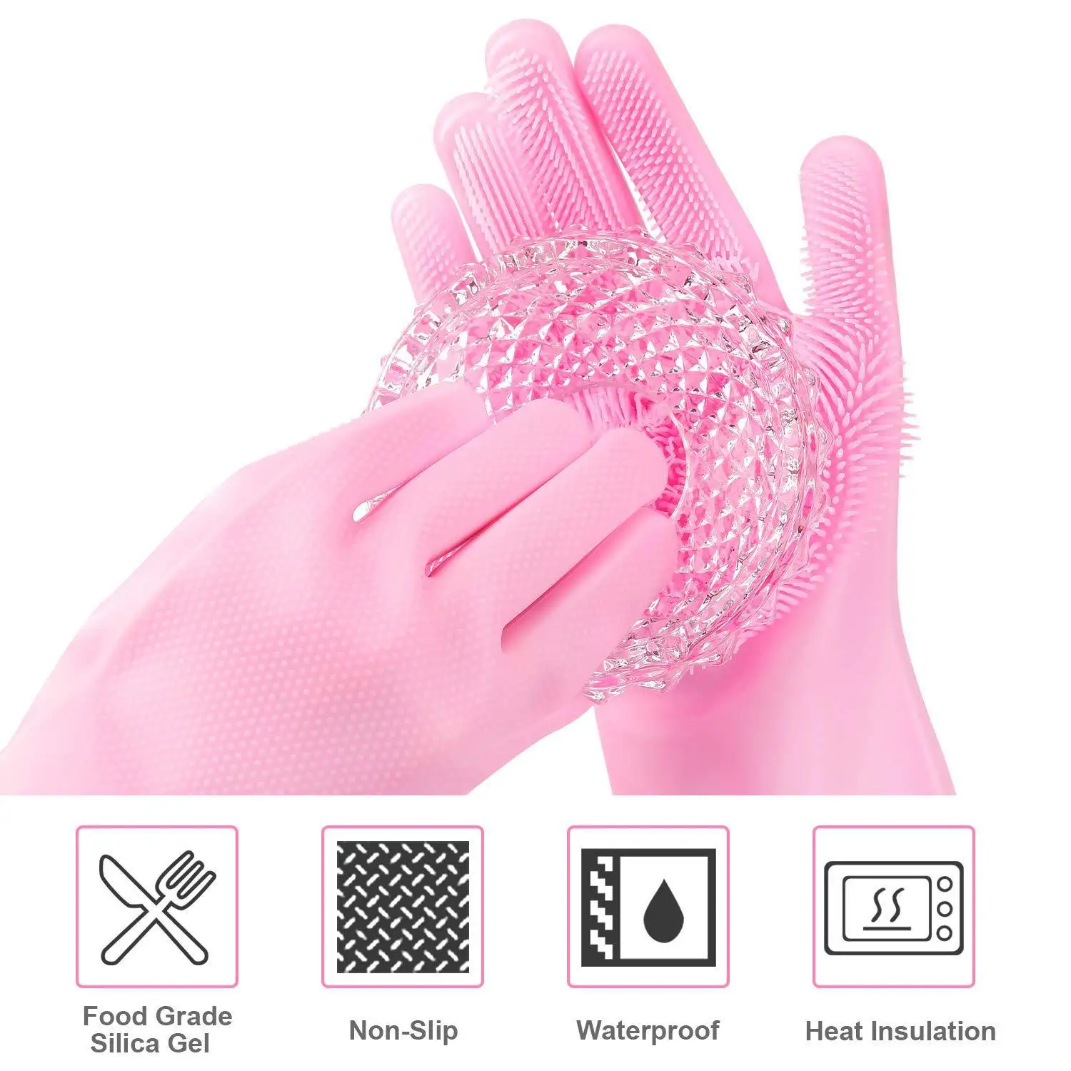 Силикагель перчатки для мытья посуды волшебные перчатки кухонные перчатки для чистки многофункциональные перчатки пара перчаток