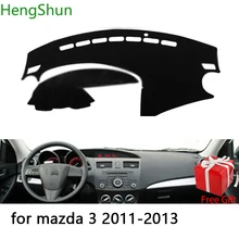 Para mazda 3 2011 2012 2013 estilo do carro traço esteira dashmat painel adesivo capa sun sombra traço placa capa tapete