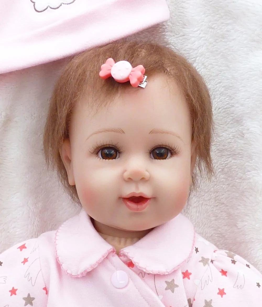Новый может сидеть и лежать 20 дюймов Reborn Baby Bay кукла мягкий силиконовый