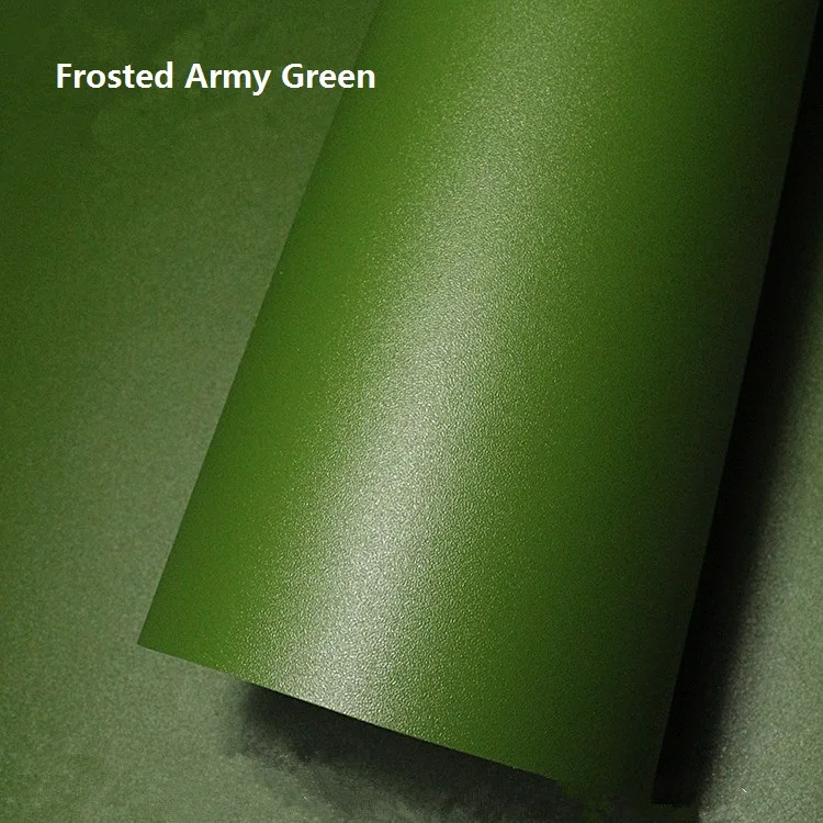 2pcs 50cm*150cm Matte Army Green Car Body Film Glossy Green Interior Styling Stickers Vinyl Wrap for Car Home Laptop Phone Use