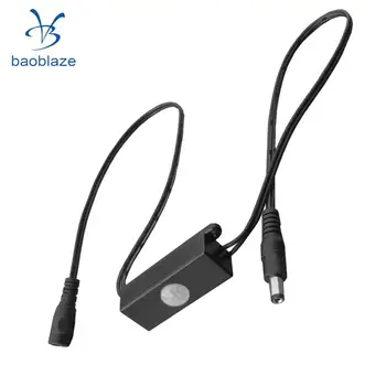 

PIR Motion Activated Sensor Switch with DC Coupler Cable Night Light Switch 24V Black