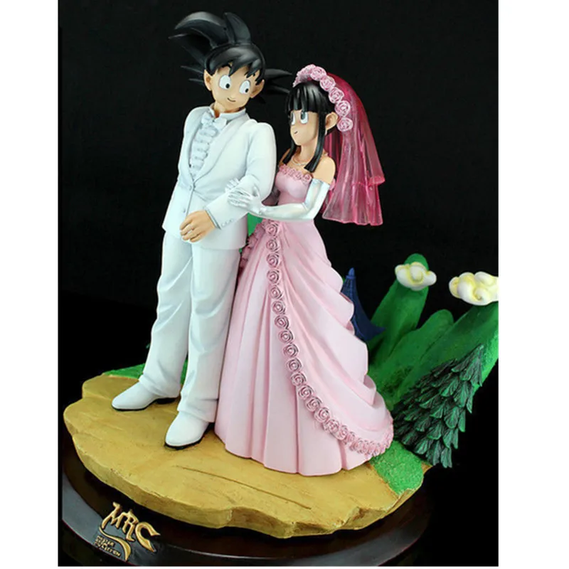 Son Goku Chichi Wedding GK Dragon Ball Anime Figurine Model Statue Collection