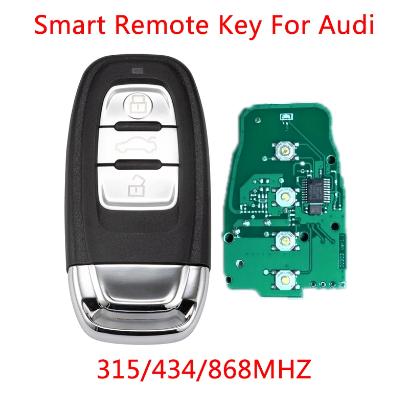 Kpay 315/434/868MHZ Smart Remote Car Key For Audi Q5 A4L A5 A6 A7 A8