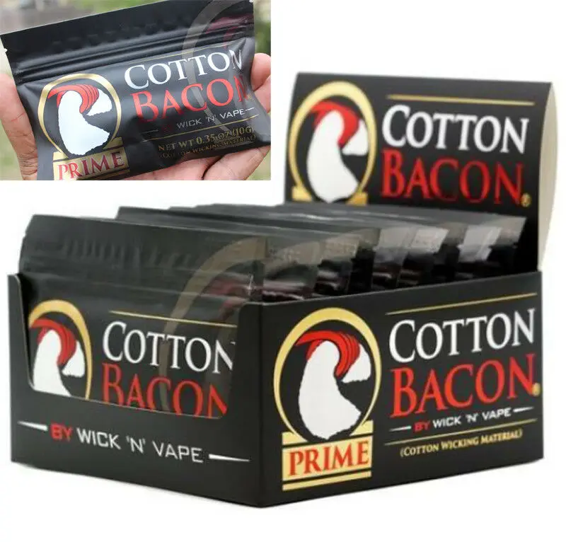 

COTTON BACON 2.0 10PCS/BAG 100% PURE RDA RBA RTA RDTAVERSION NEW V2 VAPE E-CIGARETTE SPECIAL BACON COTTON