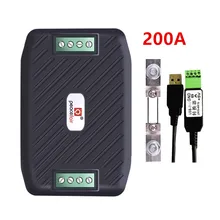 Последний DC 0-300 В Ватт метр RS485 Modbus коробка Напряжение Ток кВт-ч измеритель энергии Амперметр Вольтметр метр с 200А шунта