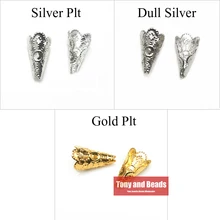 (70 adet = 1 grup!) Takı bulma 9x16MM içi boş boncuk uç kapağı koni altın Silvers bronz nikel kaplama No.BC4